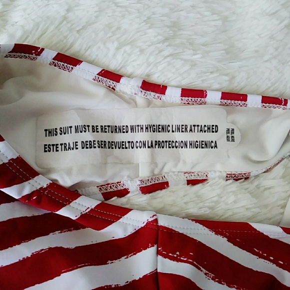 SOLD NWOT PATRIOTIC SWIMSUIT  SIZE M XHILARATION - Picture 6 of 8